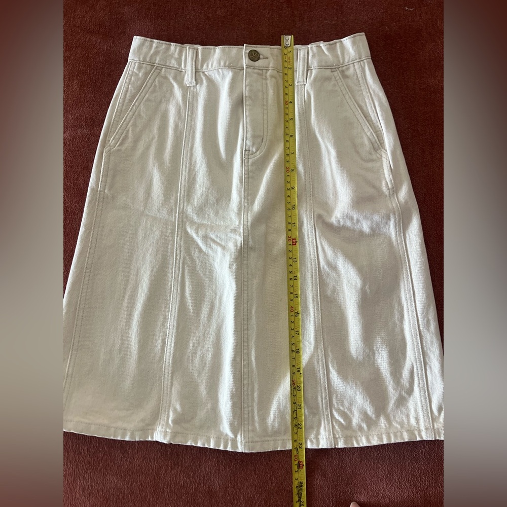Draper James cream colored denim skirt - Picture 7 of 7